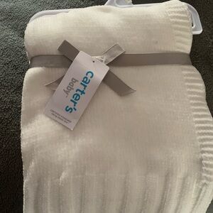 Carter's Soft Cream/White Baby Blanket